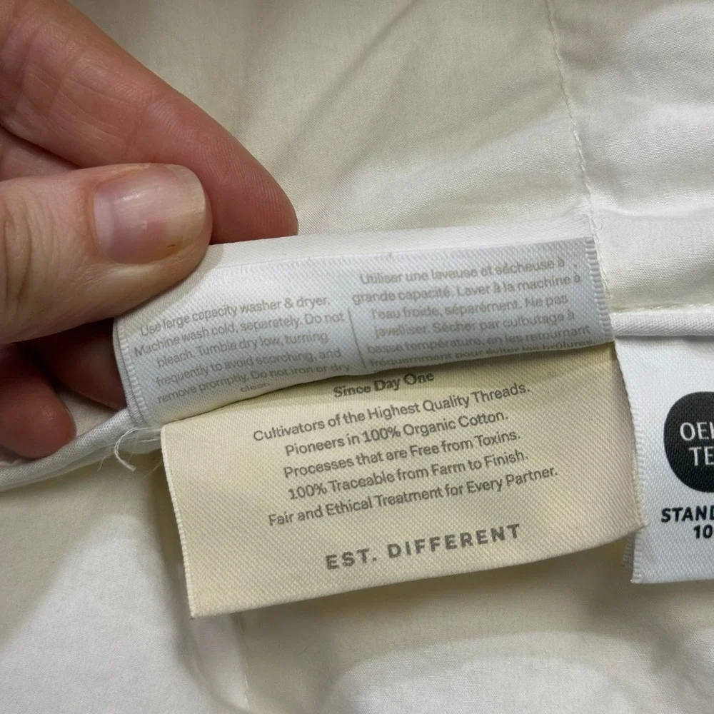 Boll & Branch Midweight Down Comforter White Organic Cotton  Queen Duvet